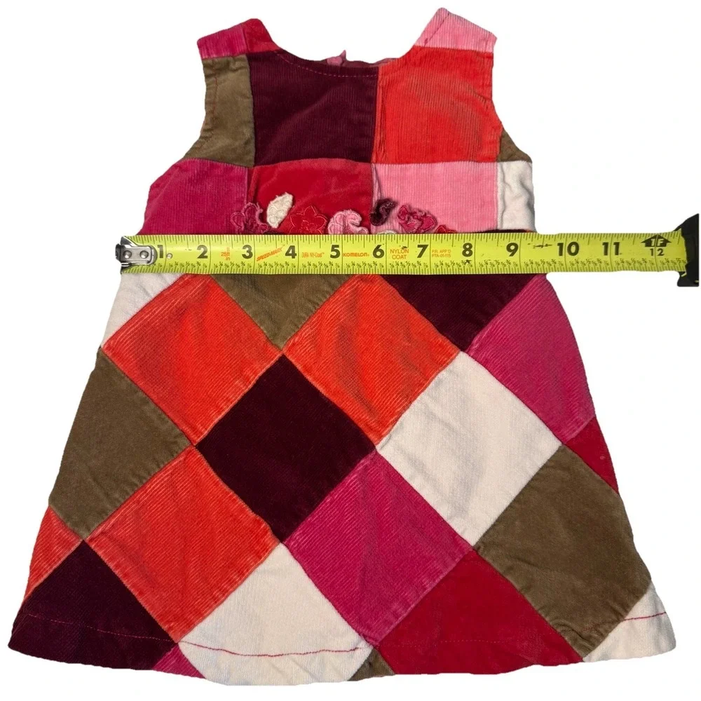 Baby Corduroy Patchwork‎ Dress Colorful Mod Size 6-9 months